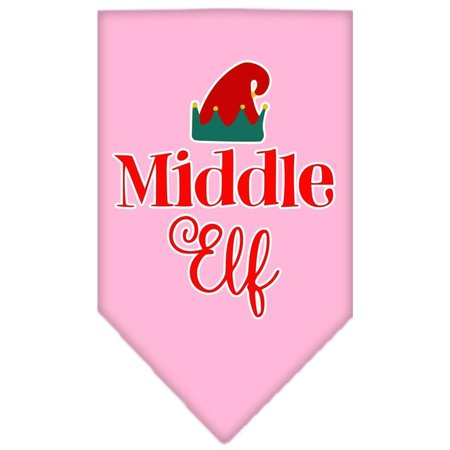 MIRAGE PET PRODUCTS Middle Elf Screen Print BandanaLight Pink Small 66-413 SMLPK